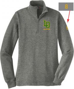 Sport-Tek Ladies 1/4 Zip Sweatshirt, Vintage Heather